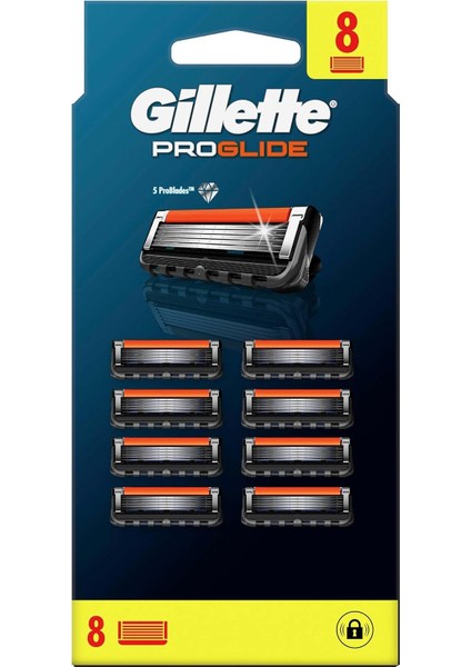 Gillette Fusion Proglide Yedek Erkek Tıraş Bıçağı 8'li