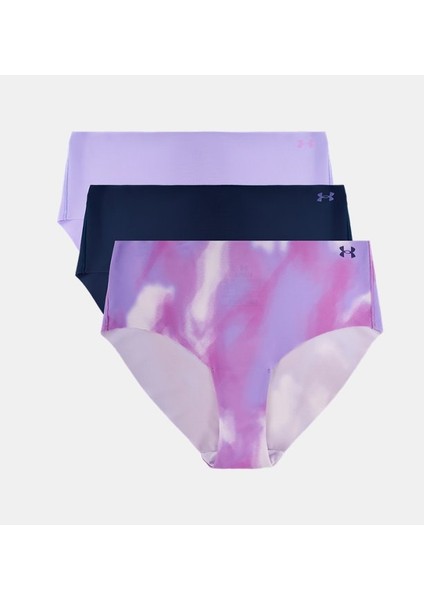 Kadın Ua Pure Stretch No Show Hipster-Print 3'lü Paket Iç Giyim 1383896-575 modelleri