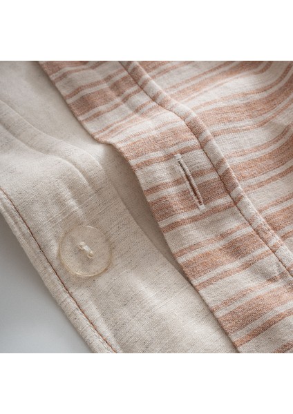 Ala Battal Boy Nevresim Takımı %100 Organik Pamuk Keten Terra 240X220 cm