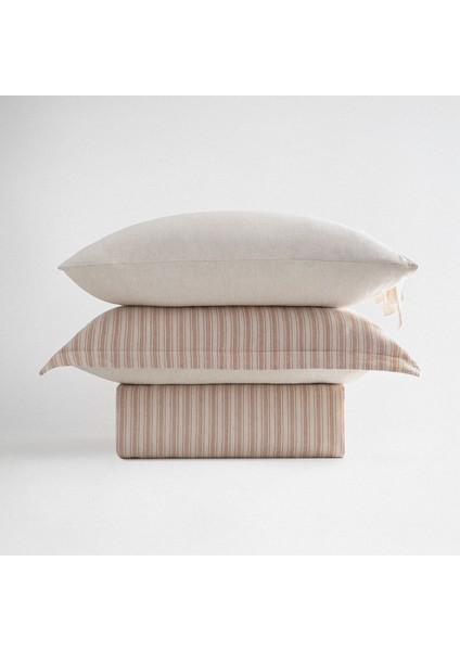 Ala Battal Boy Nevresim Takımı %100 Organik Pamuk Keten Terra 240X220 cm