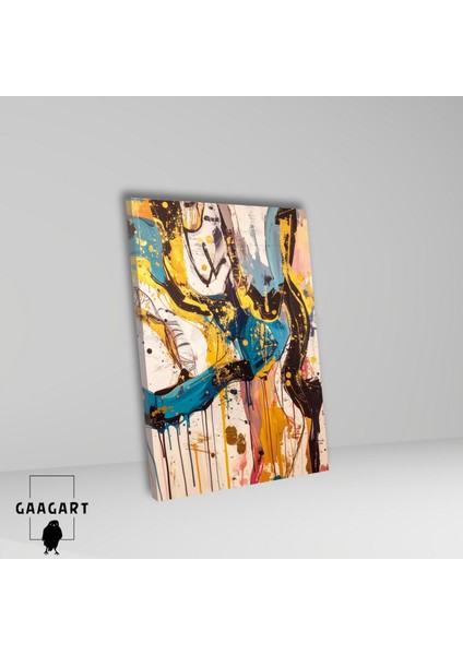 Tekli Dikey Kanvas Tablo Soyut Sanatsal Renkler fiyatları