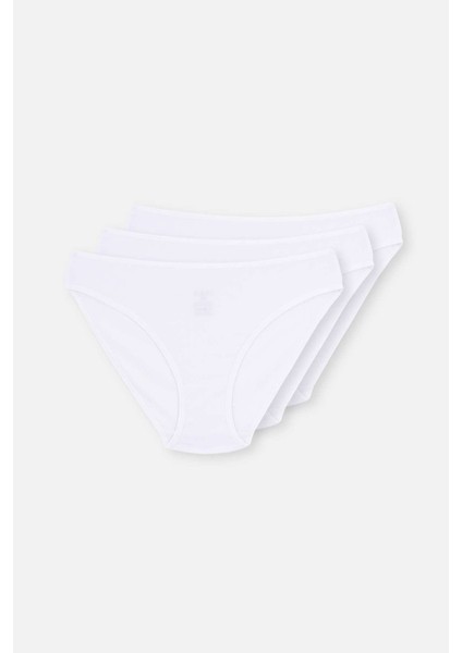 Kadın Pamuklu 3'lü Klasik Slip Külot 5114KC