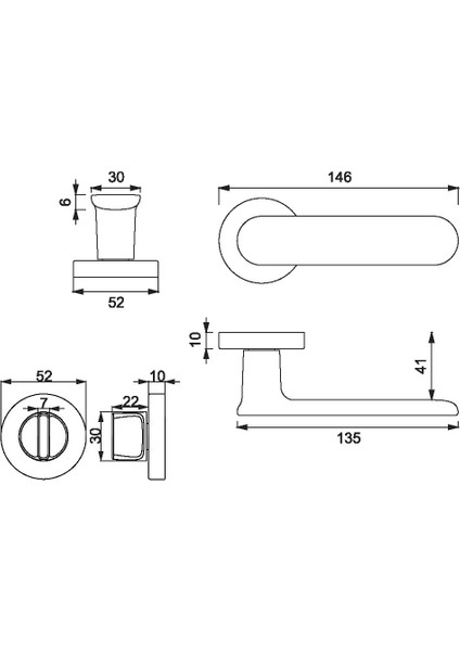 A571010 PC24 OVA MODERN KAPI KOLU fırsatları