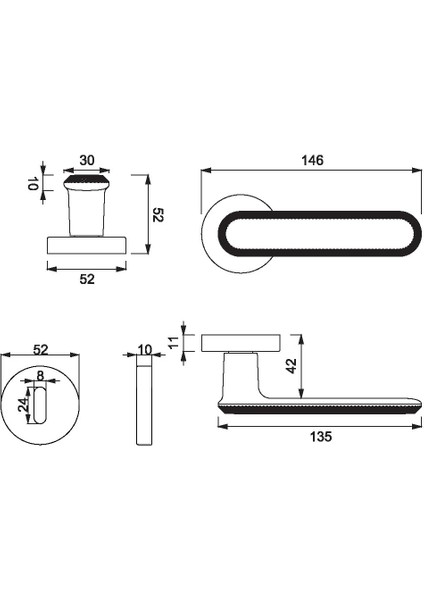 A5102010 Nola PC35 Modern Kapı Kolu modelleri