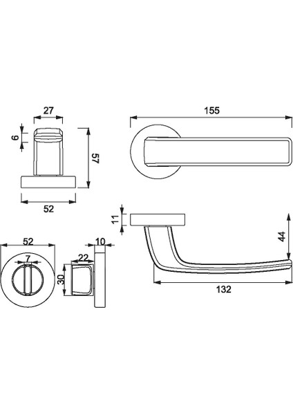 A5108010 Thor PC27 Modern Kapı Kolu modelleri