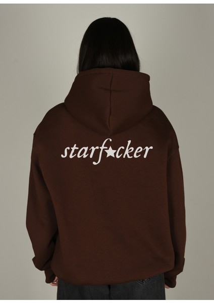Starf Baskılı Kapüşonlu Sweatshirt