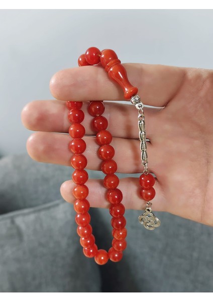 Kırmızı Küre Kesim Toz Kehribar Tesbih fiyatları