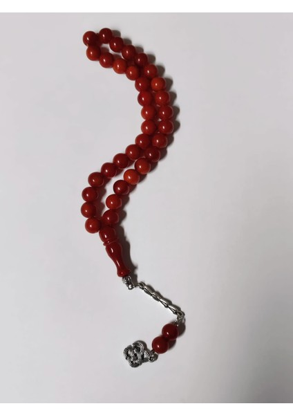 Kırmızı Küre Kesim Toz Kehribar Tesbih modelleri