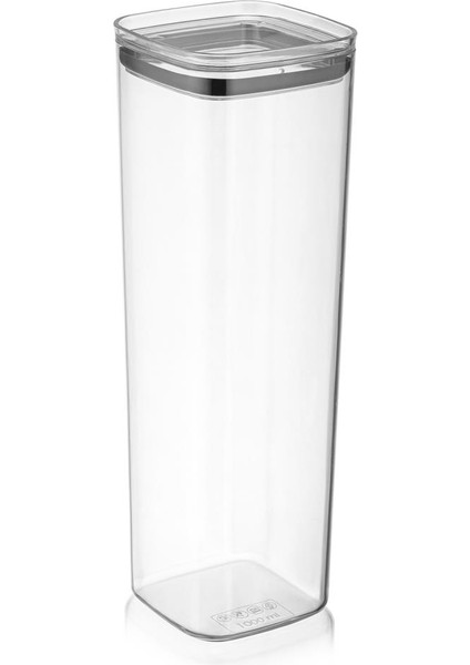Uzun Kare Hava Geçirmez Erzak Saklama Kabı 6 Adet 3100 ml modelleri