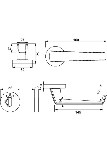 A5115010 TARA MP08 MODERN KAPI KOLU modelleri