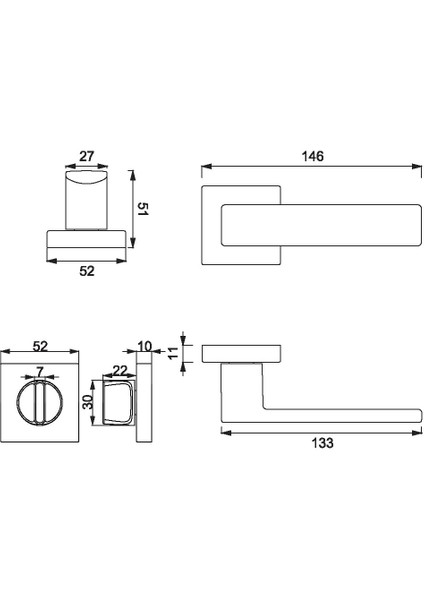 A5167010 MP11 Cube Modern Kapı Kolu fiyatları