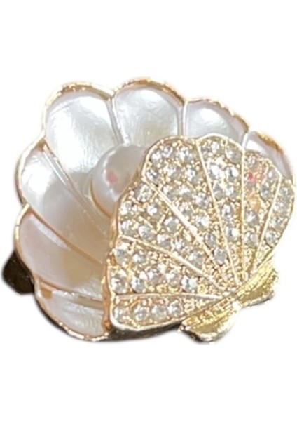 Incili Deniz Kabuğu Broş