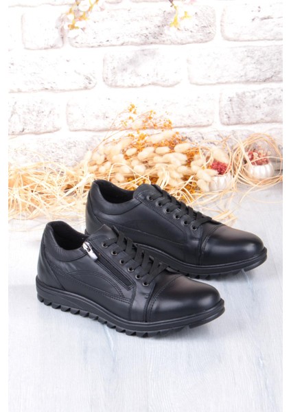 5177 Rahat Kauçuk Taban Orijinal Hakiki Deri Erkek Ayakkabı