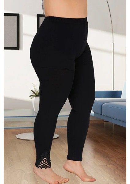 Lady Güpürlü Büyük Beden Tayt