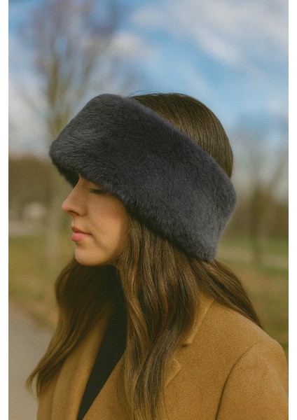 Kadın Kışlık Peluş Boyunluk Bandana Şapka