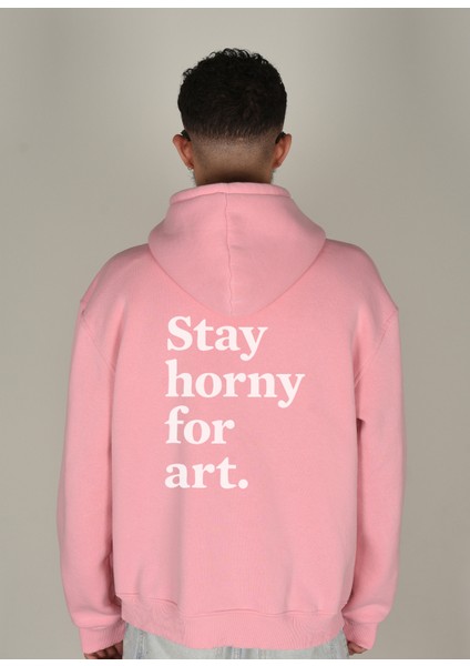 Stay Baskılı Kapüşonlu Sweatshirt