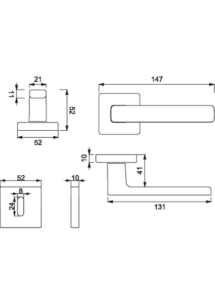 A5105010 LETA PC24 MODERN KAPI KOLU fırsatları
