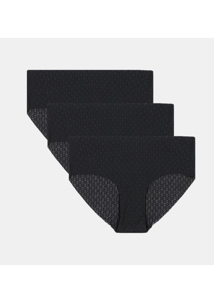 Kadın Ua Pure Stretch Mesh No Show Hipster-Solid 3'lü Paket Iç Giyim 1390413-001 modelleri