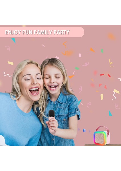 Parti Işıklı Karaoke Kablosuz Şarjlı Hoparlör MIKROFON(360°STEREO Ses Sistemi + 5 Ses ve Işık Modu) modelleri