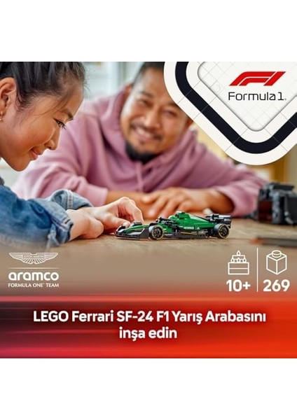 Speed Kıck Sauber F1 C44 Yarış Arabası 77247 – 10 Yaş ve Üzeri Kız ve Erkek Çocuklarıyla Motorseverler Için Sürücü Minifigürü Içeren Yapım Seti (259 Parça) fiyatları