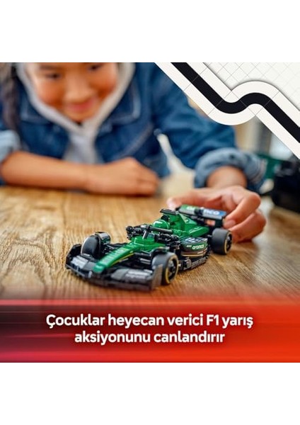Speed Kıck Sauber F1 C44 Yarış Arabası 77247 – 10 Yaş ve Üzeri Kız ve Erkek Çocuklarıyla Motorseverler Için Sürücü Minifigürü Içeren Yapım Seti (259 Parça) modelleri
