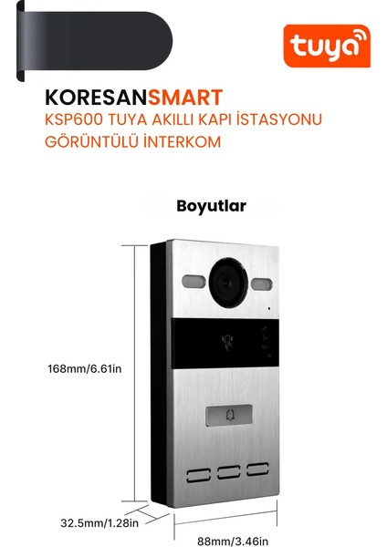Tuya KSP600 Akıllı Kapı Istasyonu – Görüntülü Interkom fırsatları