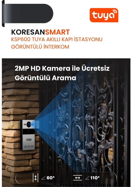 Tuya KSP600 Akıllı Kapı Istasyonu – Görüntülü Interkom indirimleri