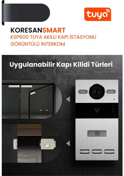 Tuya KSP600 Akıllı Kapı Istasyonu – Görüntülü Interkom