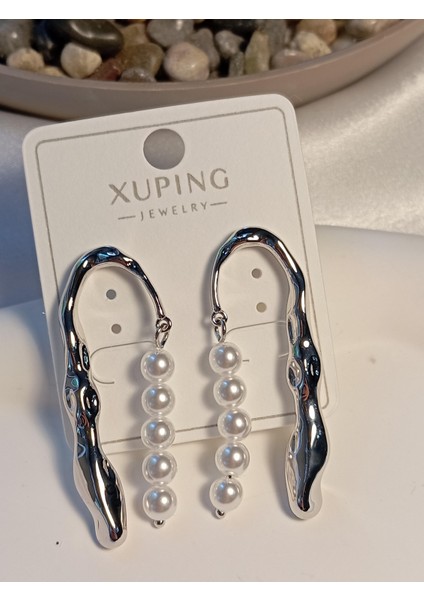 Silver Incili Xuping Jewelry Vıp Küpe