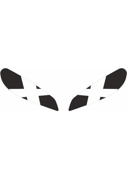 Cf Moto 250 Sr 2020 - 2024 Uyumlu Far Sticker x Beyaz