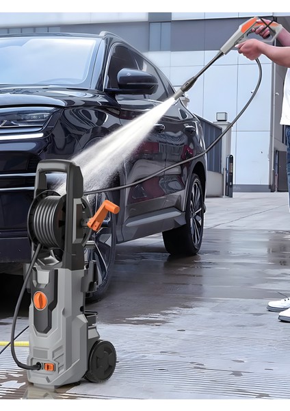 1100W 60 Bar 8 Metre Hortumlu Yüksek Basınçlı Yıkama Makinası Oto Motosiklet ve Bahçe Sulama Pompası fırsatları
