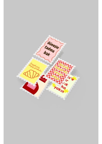 Renkli Pul Sticker Seti 20'li - Bullet Journal Ajanda Scrapbook indirimleri