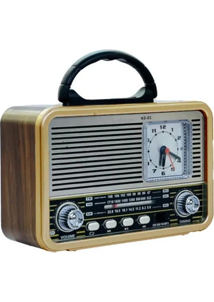 Pembe Nostaji Radyo, Şarjlı, Bluetooth, Usb, Sd Kartlı, Şık ve Fonksiyonel Tasarım