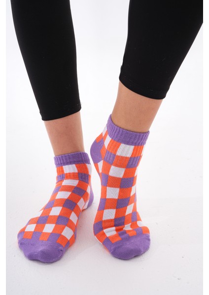 Damalı (Dikişsiz) Pamuklu Nefes Alabilen Terletmez Kadın Çorap'ı fırsatları