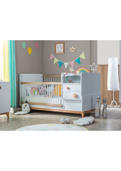 Bliss Büyüyen Bebek Karyolası 80X180 Beyaz / Ceviz fiyatları