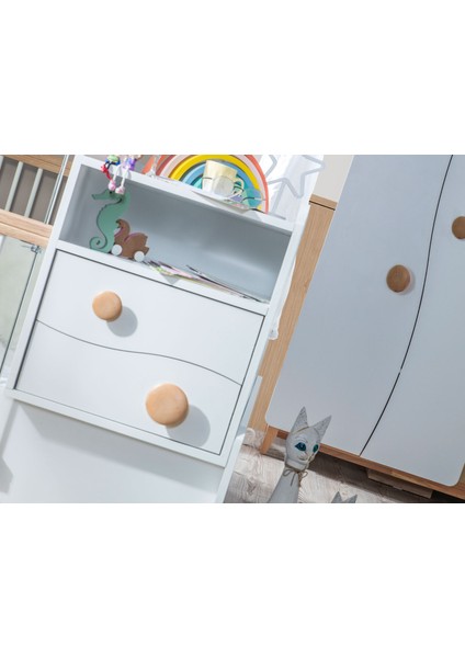 Bliss Büyüyen Bebek Karyolası 80X180 Beyaz / Ceviz fırsatları