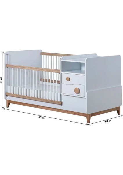 Bliss Büyüyen Bebek Karyolası 80X180 Beyaz / Ceviz indirimleri