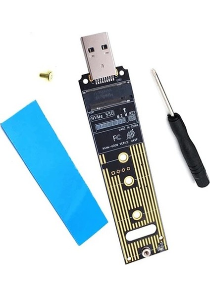 3009 M.2 Nvme SSD To USB 3.0 Pci-E Express M-Key Çevirici Dönüştürücü Adaptör Kutusu