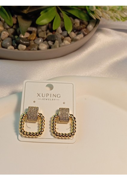 Kare Zirkon Taşlı Xuping Jewelry Vıp Küpe