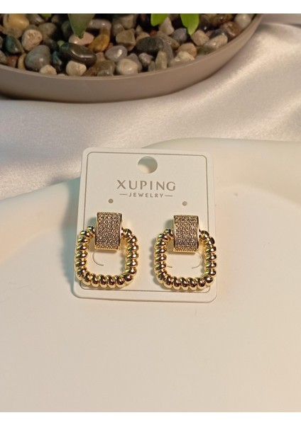 Kare Zirkon Taşlı Xuping Jewelry Vıp Küpe fiyatları