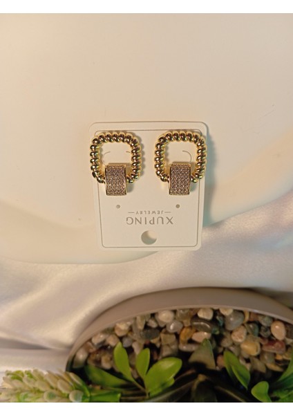 Kare Zirkon Taşlı Xuping Jewelry Vıp Küpe fırsatları