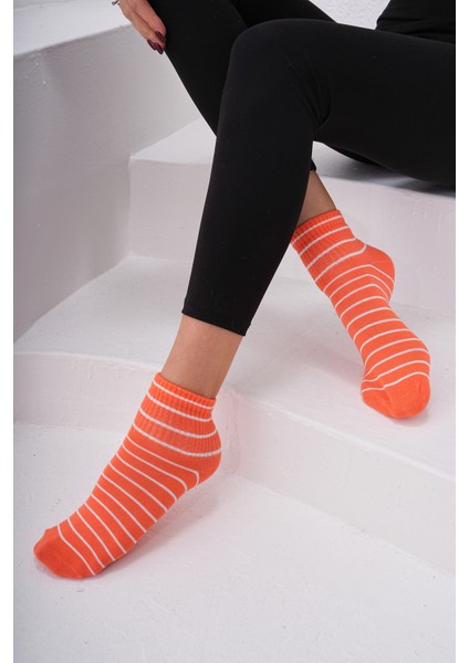 Çemberli ( Dikişsiz) %100 Pamuk Nefes Alabilen Terletmez Kadın Çorabı, Patik Çorap