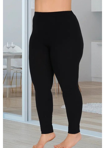 Lady Büyük Beden Siyah Tayt