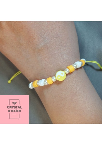 Sarı Ying Yang Makrome Bileklik – El Yapımı Unisex Örgü Makrome Bileklik – Şans ve Denge Sembolü Sarı Ying Yang Tasarım Bileklik - Enerji Denge Şans Bileklik - Ying Yang Bileklik fiyatları