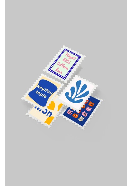 Renkli Pul Sticker Seti 20'li - Bullet Journal Ajanda Scrapbook fiyatları