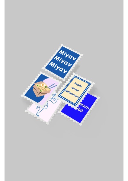 Renkli Pul Sticker Seti 20'li - Bullet Journal Ajanda Scrapbook fırsatları