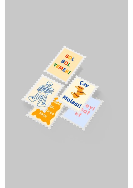 Renkli Pul Sticker Seti 20'li - Bullet Journal Ajanda Scrapbook indirimleri