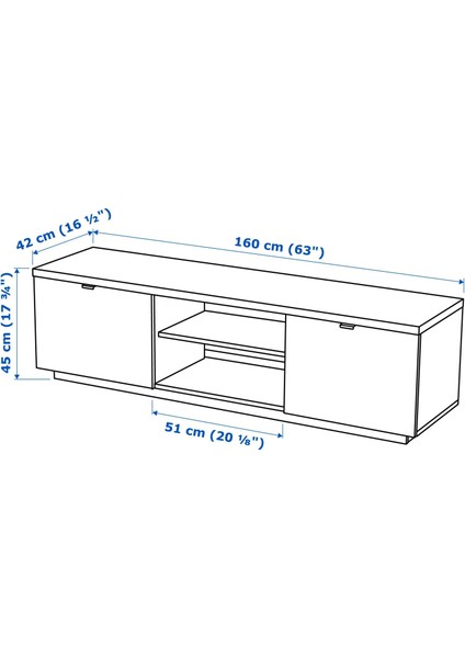 Byas Tv Sehpası Parlak Beyaz 160 x 42 x 45 cm fiyatları