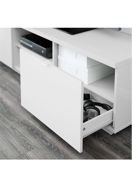 Byas Tv Sehpası Parlak Beyaz 160 x 42 x 45 cm modelleri