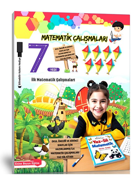 Okul Öncesi ve Birinci Sınıflar Için Ilk Matematik Çalışmaları Yaz-Sil Kitabı